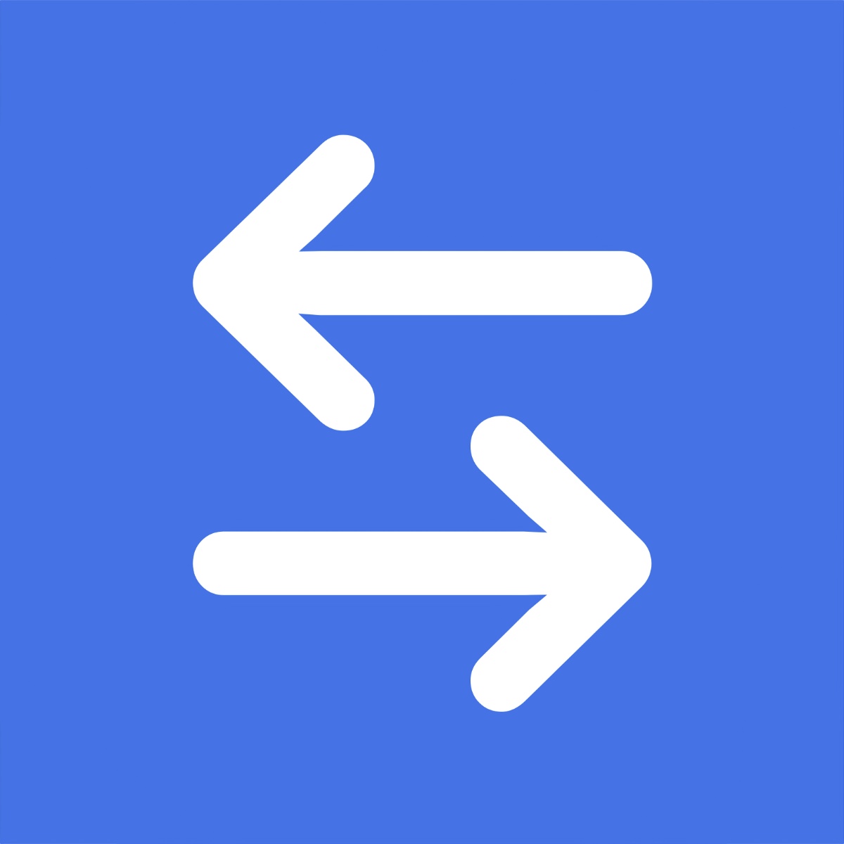 Two-way arrow icon representing fast and simple unit conversions at UnitToolbox